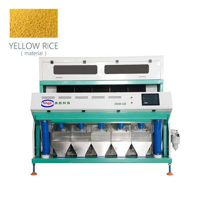 Máy phân loại màu gạo quang học 3,5TPH màu vàng với 320 rãnh