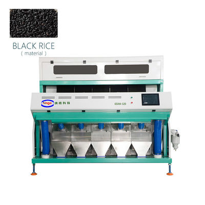 8t / H 320 Chutes Máy phân loại màu gạo đậu phộng với máy cấp liệu rung